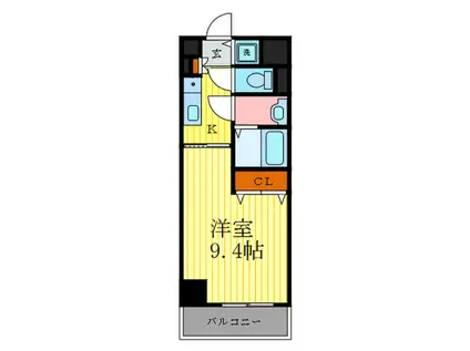 ジュノン(1K/2階)の間取り写真