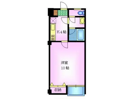 ラ・ビスタ丸の内(1K/3階)の間取り写真