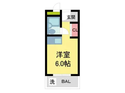 モンシャンブル(ワンルーム/3階)の間取り写真
