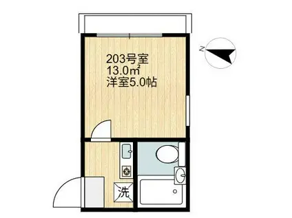 イルビラージュ綾瀬(1K/2階)の間取り写真