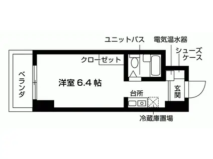 シティパルナゴヤ(1K/7階)の間取り写真