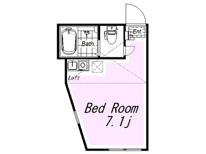 ユナイト石川町マルシュ(ワンルーム/1階)の間取り写真