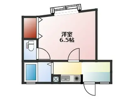 ハイツやまびこD棟(1K/1階)の間取り写真