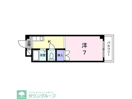 エクセレンスオガワ(ワンルーム/1階)の間取り写真