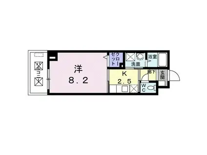 ローズガーデン(1K/5階)の間取り写真