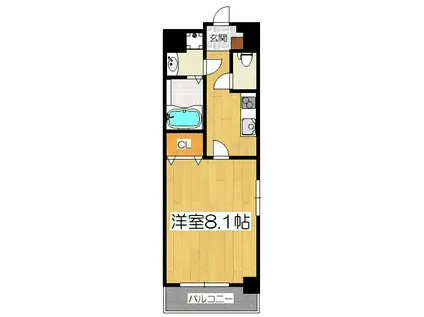 BRIGHT COURT 京都山科駅前(1K/4階)の間取り写真