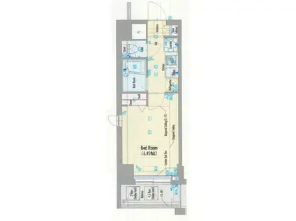 グラントゥルース桜台駅前(1K/5階)の間取り写真