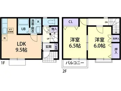 CLASSEED N(2DK/1階)の間取り写真