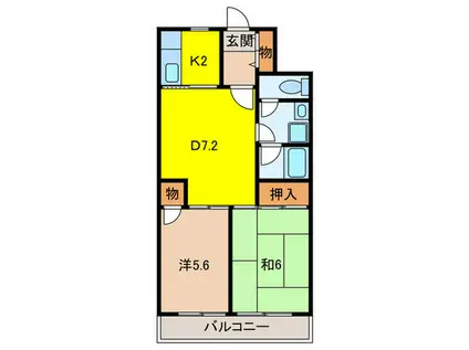 パールハイム西台(2DK/4階)の間取り写真