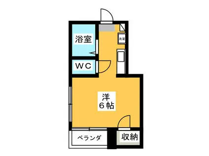 グランシャリオK(ワンルーム/2階)の間取り写真