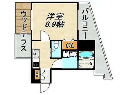 真野マンション(1K/6階)の間取り写真