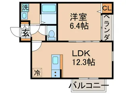 グランクオール金町(1LDK/1階)の間取り写真