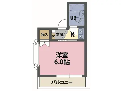 アーバンコート川崎中原(ワンルーム/3階)の間取り写真