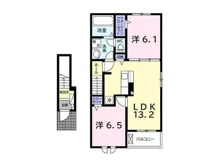 アレグリア(2LDK/2階)の間取り写真