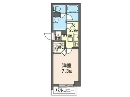 K・H RESIDENCE(1K/1階)の間取り写真