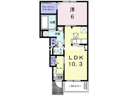 ルーチェ ソラーレA(1LDK/1階)の間取り写真