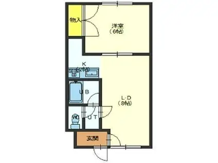 コンフレール青柳(1LDK/2階)の間取り写真