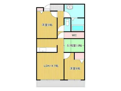 グランドメゾン浜松(2SLDK/12階)の間取り写真