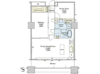 レジディアタワー上池袋(1SLDK/16階)の間取り写真