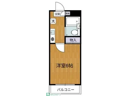 メビウスAIR(1K/2階)の間取り写真