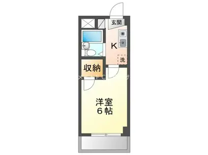 アルビオンシティ豊橋(1K/4階)の間取り写真