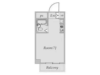 藤和シティスクエア桜上水(1K/4階)の間取り写真