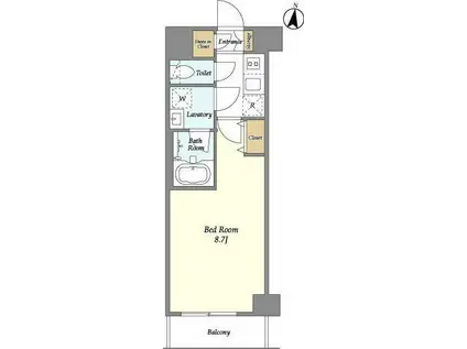 LA DOUCEUR赤羽(1K/6階)の間取り写真