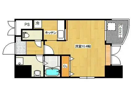 家納喜本川館(1K/7階)の間取り写真