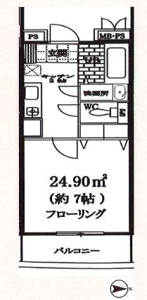 本郷SSレジデンス(1K/2階)の間取り写真