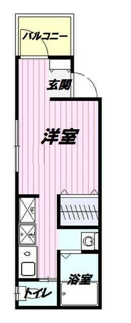 MELDIA鐘ヶ淵II(ワンルーム/1階)の間取り写真