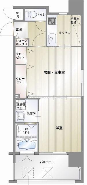 エンクレスト薬院Ⅱ(2K/9階)の間取り写真
