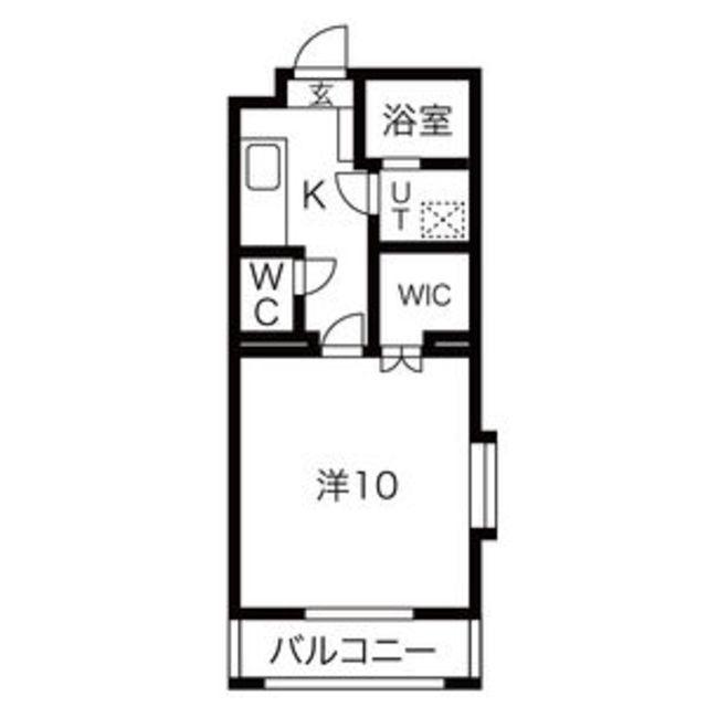 アルコバレーノ(1K/3階)の間取り写真