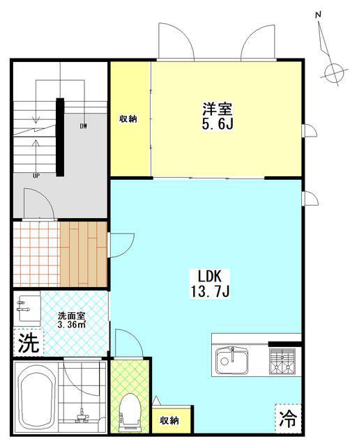SGクレスト門前仲町(1LDK/3階)の間取り写真