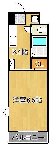 コートヒルズ(1K/2階)の間取り写真