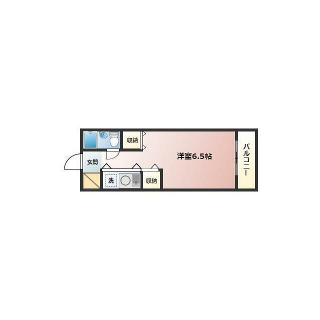 アライブプラザ(ワンルーム/1階)の間取り写真