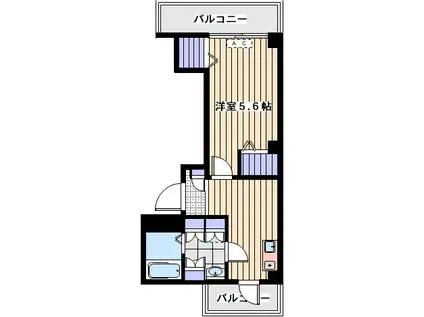 BRO常盤台 402(1K/4階)の間取り写真