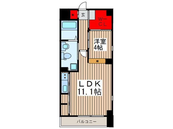 KONOMI NIBANKAN(1LDK/5階)の間取り写真