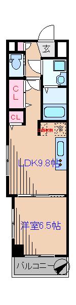 メゾン・ドゥ・ファミーユ(1LDK/3階)の間取り写真