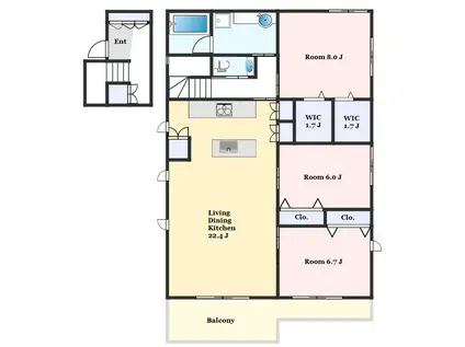 下目黒6丁目メゾン(3LDK/2階)の間取り写真