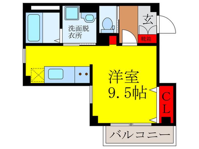 ベルグラン池田(ワンルーム/1階)の間取り写真