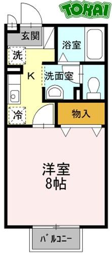 みいと寮あい(1K/1階)の間取り写真