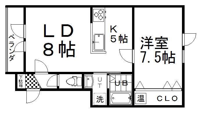 LE SOLEIL 新釧路川 弐番館(1LDK/3階)の間取り写真