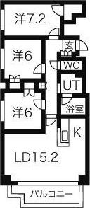 クレステージ宮の森(3LDK/6階)の間取り写真