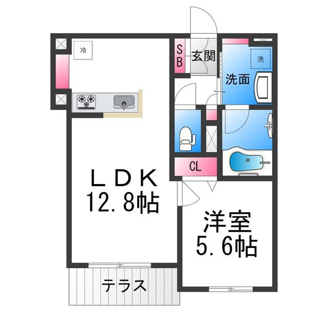 シャーメゾン静永(1LDK/1階)の間取り写真