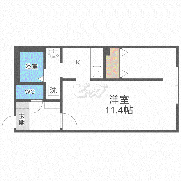 パナシェ宮の森(1LDK/4階)の間取り写真