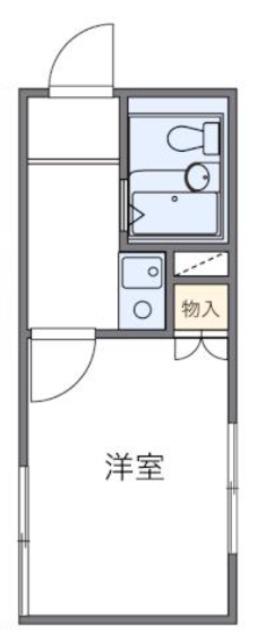 レオパレスハーモニーハイツ中野(1K/2階)の間取り写真