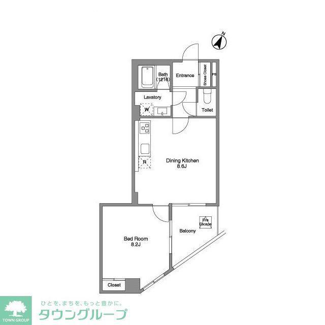 BPRレジデンス練馬富士見台(1LDK/1階)の間取り写真