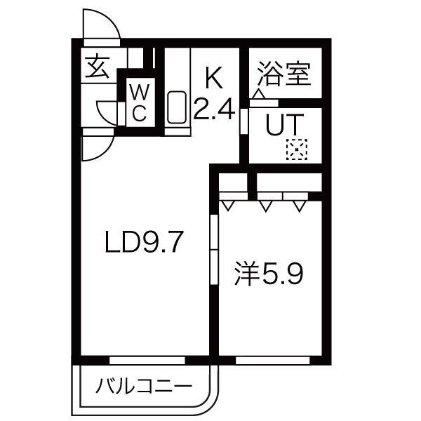 エストフォーレ16II(1LDK/3階)の間取り写真