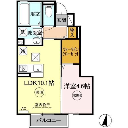 デッセ リコ(1LDK/1階)の間取り写真