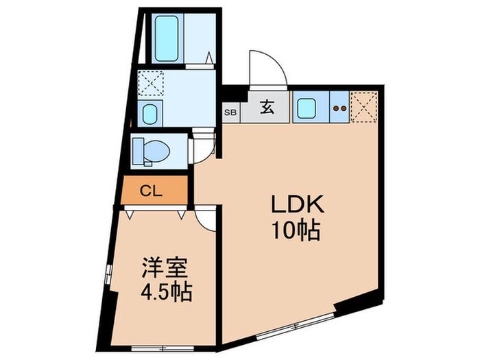 MAISON DE T(1LDK/4階)の間取り写真